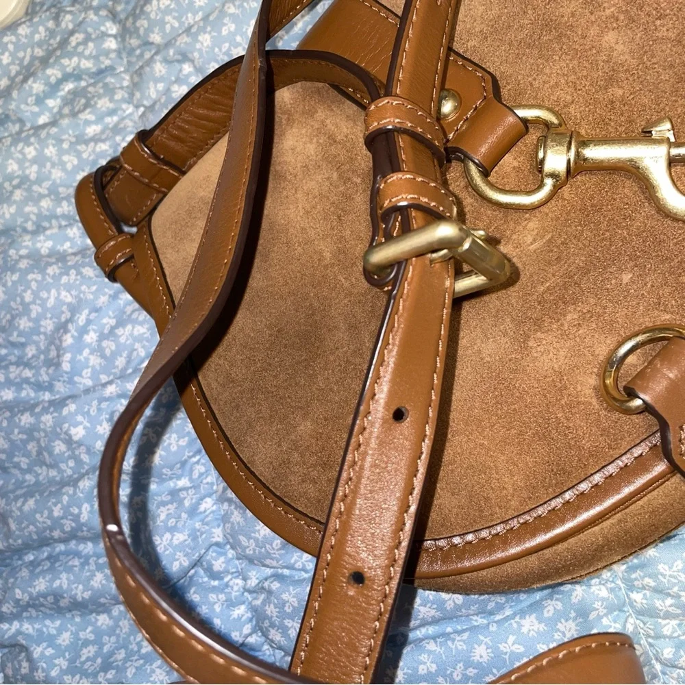 Michael Kors Jamie Medium Suede Saddle Bag - Picture 6 of 14